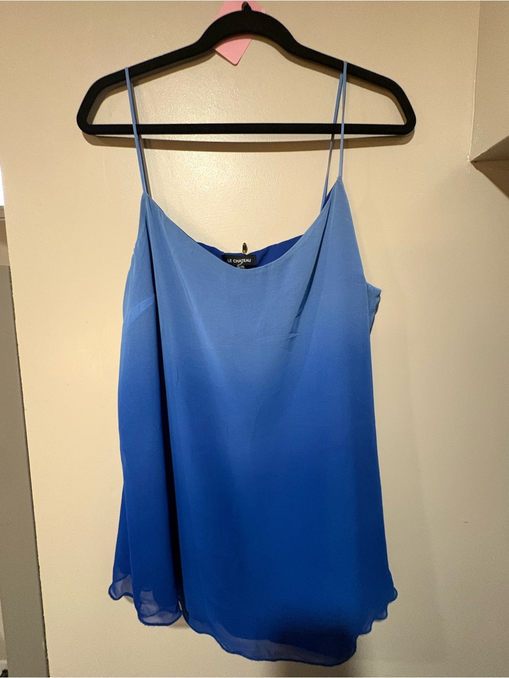 le chateau blue ombré camisole with delicate straps